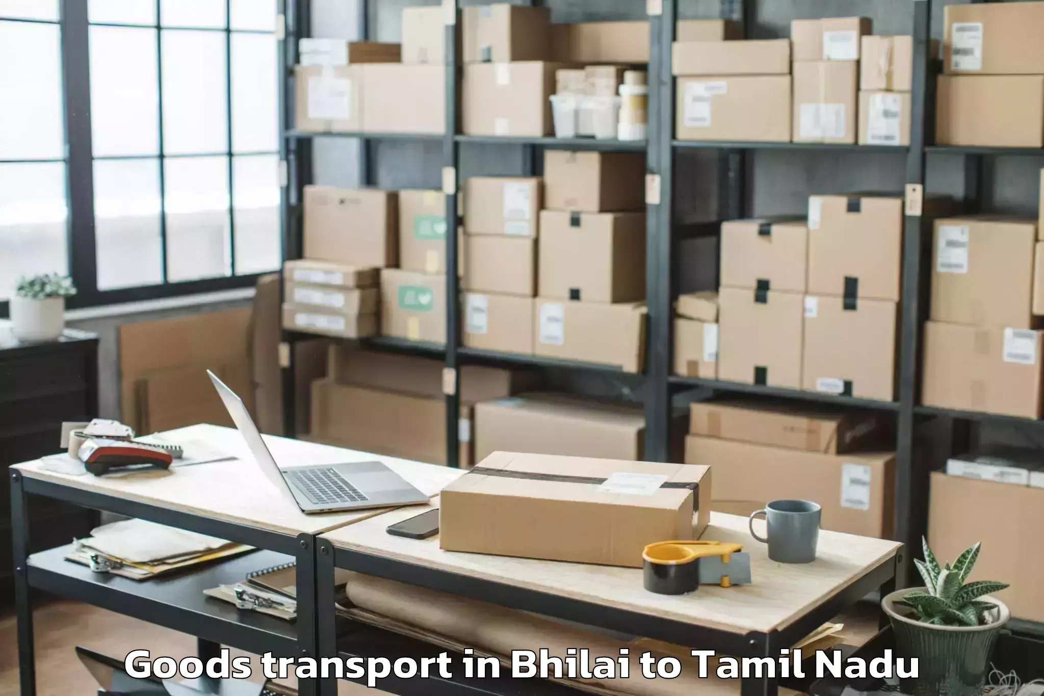 Professional Bhilai to Poonamallee Goods Transport